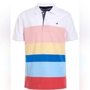 Tommy Hilfiger Oxford Stripe Polo Shirt(L-16/18)